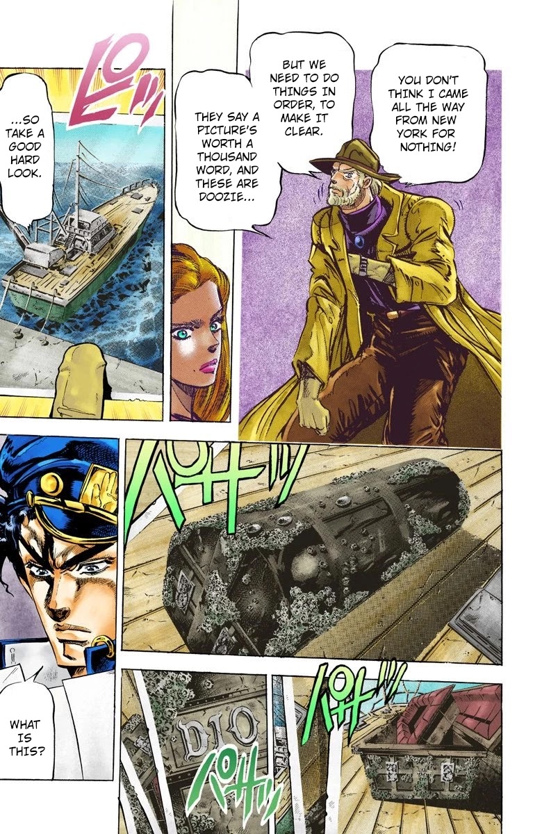 JoJo's Bizarre Adventure Part 3 - Stardust Crusaders (Official Colored) Chapter 3 page 16 - Chapter 3: Jotaro Kujo Part 3