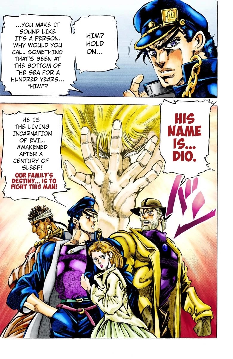 JoJo's Bizarre Adventure Part 3 - Stardust Crusaders (Official Colored) Chapter 3 page 18 - Chapter 3: Jotaro Kujo Part 3