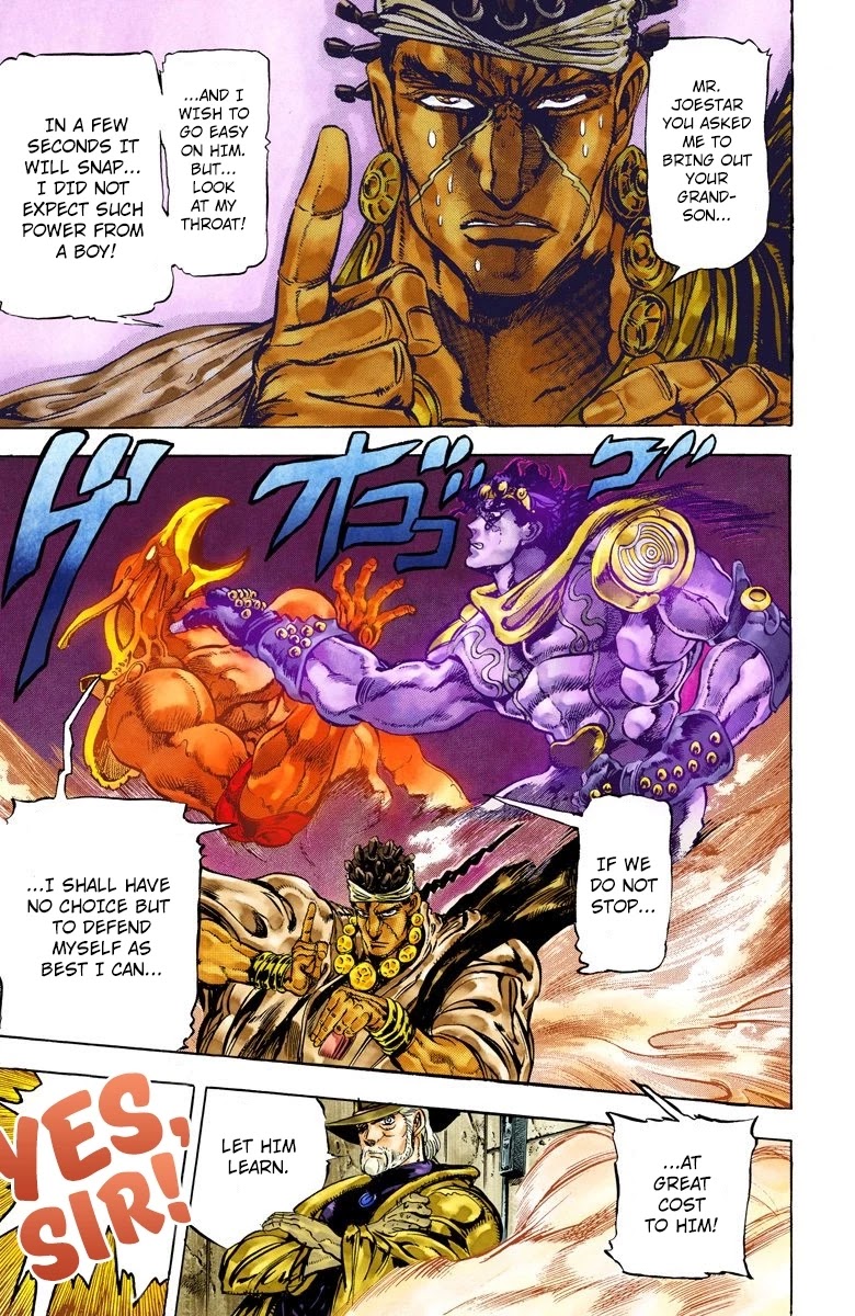 JoJo's Bizarre Adventure Part 3 - Stardust Crusaders (Official Colored) Chapter 3 page 4 - Chapter 3: Jotaro Kujo Part 3