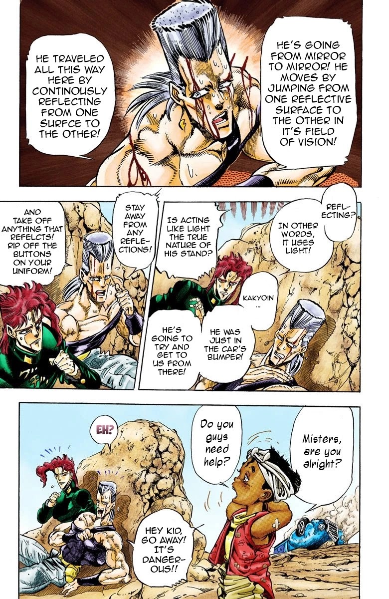 JoJo's Bizarre Adventure Part 3 - Stardust Crusaders (Official Colored) Chapter 31 page 11 - Chapter 31: The Emperor and the Hanged Man Part 5