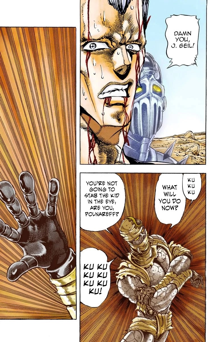 JoJo's Bizarre Adventure Part 3 - Stardust Crusaders (Official Colored) Chapter 31 page 15 - Chapter 31: The Emperor and the Hanged Man Part 5
