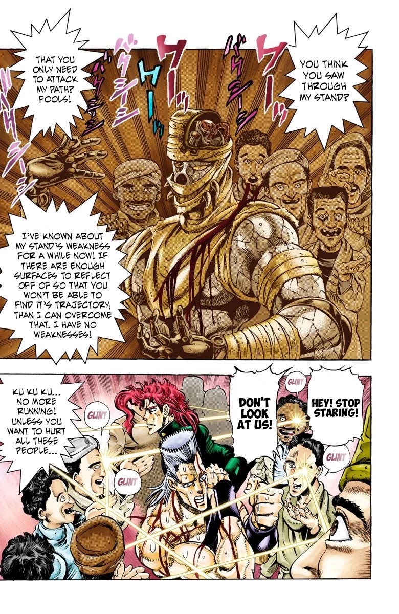 JoJo's Bizarre Adventure Part 3 - Stardust Crusaders (Official Colored) Chapter 32 page 10 - Chapter 32: The Emperor and the Hanged Man Part 6