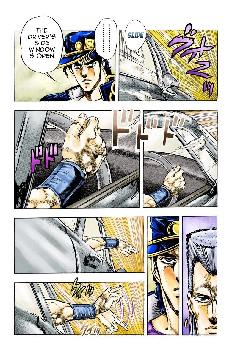 JoJo's Bizarre Adventure Part 3 - Stardust Crusaders (Official Colored) Chapter 37 page 14 - Chapter 37: Wheel of Fortune Part 1