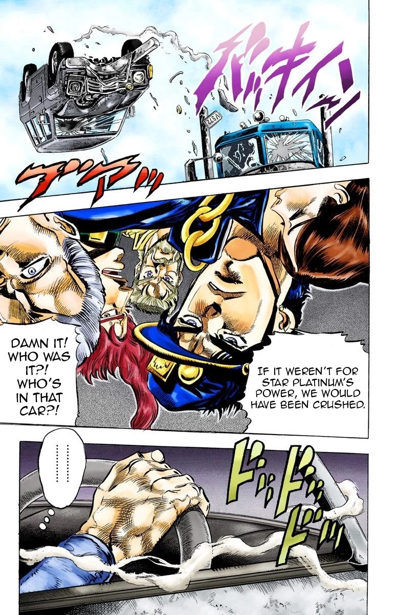 JoJo's Bizarre Adventure Part 3 - Stardust Crusaders (Official Colored) Chapter 37 page 19 - Chapter 37: Wheel of Fortune Part 1