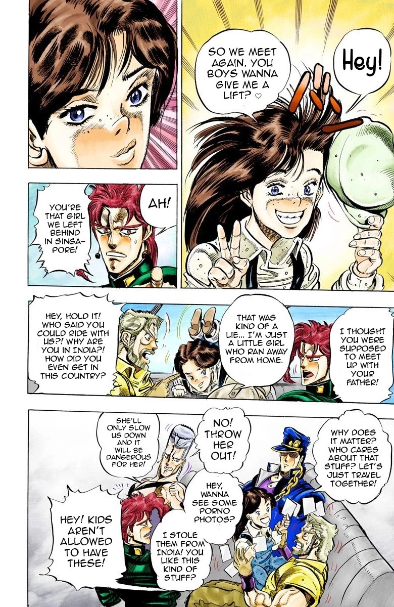 JoJo's Bizarre Adventure Part 3 - Stardust Crusaders (Official Colored) Chapter 37 page 6 - Chapter 37: Wheel of Fortune Part 1