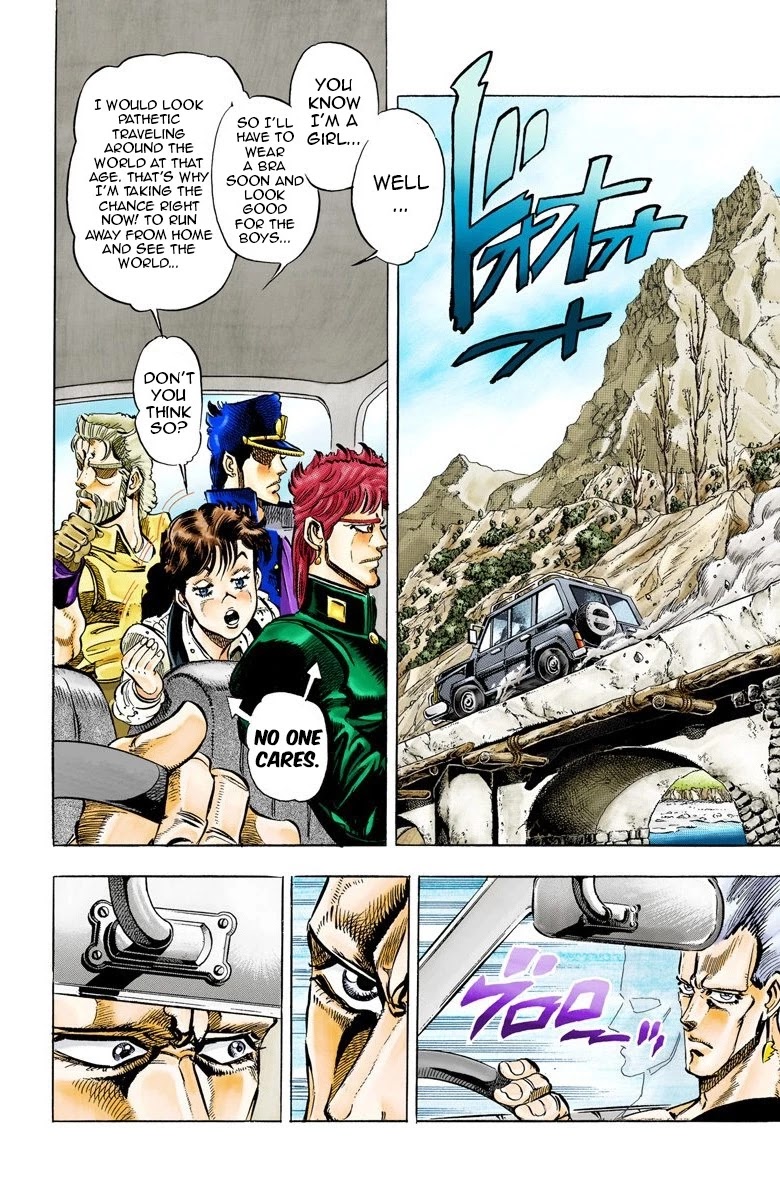 JoJo's Bizarre Adventure Part 3 - Stardust Crusaders (Official Colored) Chapter 37 page 8 - Chapter 37: Wheel of Fortune Part 1