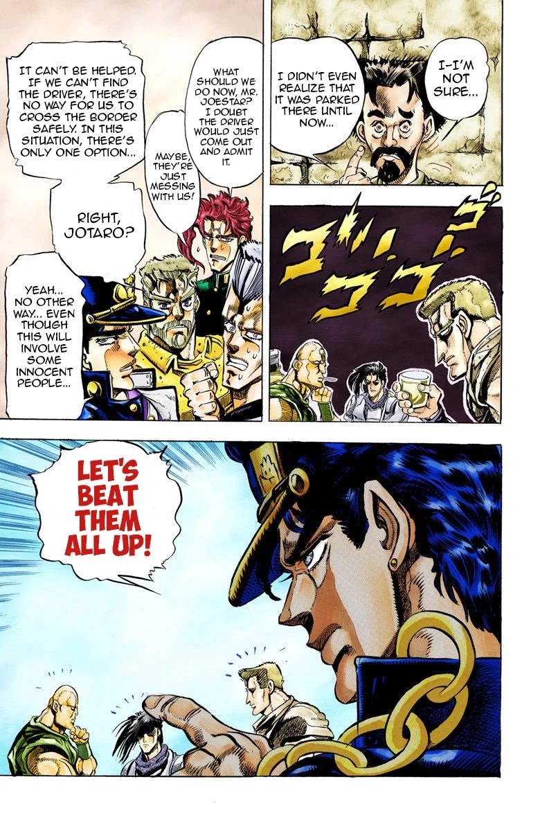 JoJo's Bizarre Adventure Part 3 - Stardust Crusaders (Official Colored) Chapter 38 page 10 - Chapter 38: Wheel of Fortune Part 2