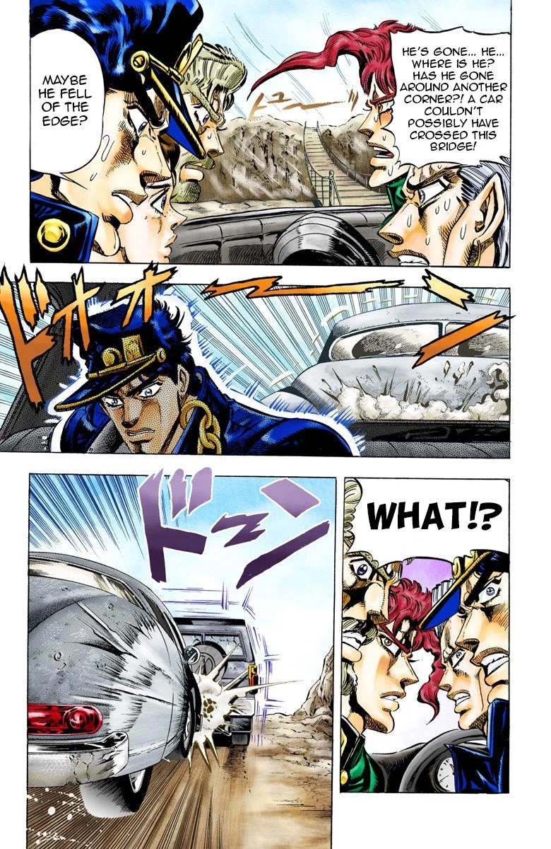 JoJo's Bizarre Adventure Part 3 - Stardust Crusaders (Official Colored) Chapter 38 page 18 - Chapter 38: Wheel of Fortune Part 2