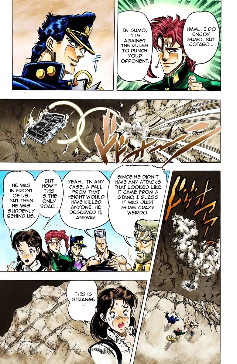 JoJo's Bizarre Adventure Part 3 - Stardust Crusaders (Official Colored) Chapter 39 page 10 - Chapter 39: Wheel of Fortune Part 3
