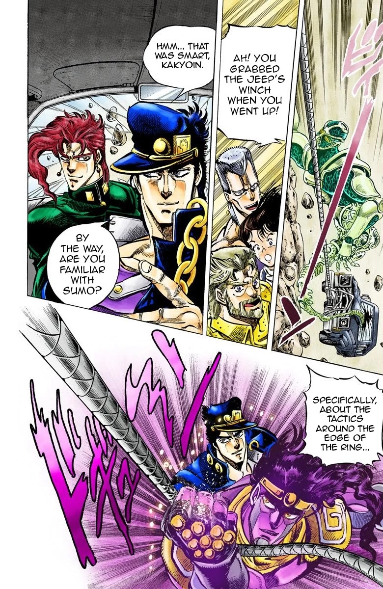 JoJo's Bizarre Adventure Part 3 - Stardust Crusaders (Official Colored) Chapter 39 page 7 - Chapter 39: Wheel of Fortune Part 3