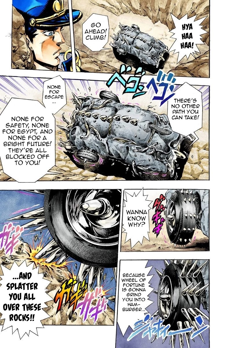 JoJo's Bizarre Adventure Part 3 - Stardust Crusaders (Official Colored) Chapter 40 page 10 - Chapter 40: Wheel of Fortune Part 4