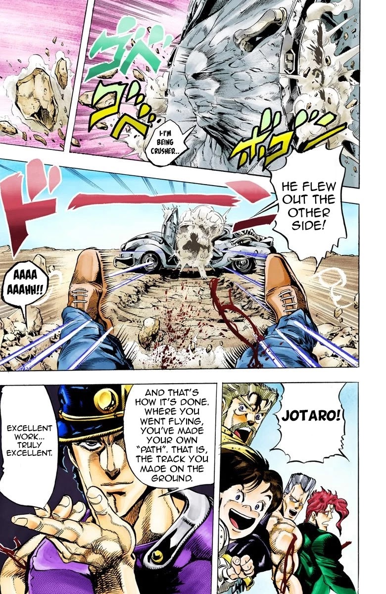 JoJo's Bizarre Adventure Part 3 - Stardust Crusaders (Official Colored) Chapter 40 page 20 - Chapter 40: Wheel of Fortune Part 4
