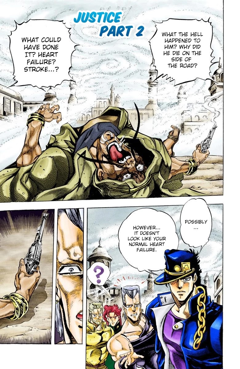 JoJo's Bizarre Adventure Part 3 - Stardust Crusaders (Official Colored) Chapter 42 page 2 - Chapter 42: Justice Part 2