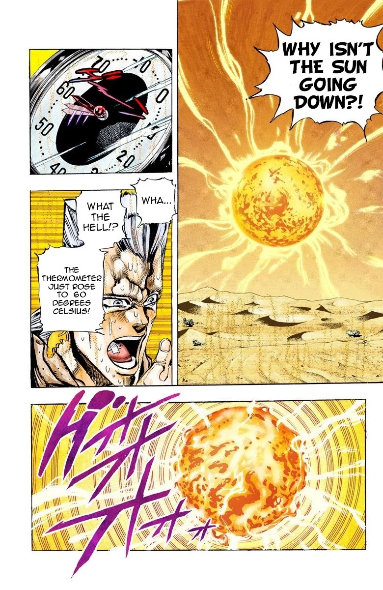 JoJo's Bizarre Adventure Part 3 - Stardust Crusaders (Official Colored) Chapter 53 page 16 - Chapter 53: The Sun Part 1
