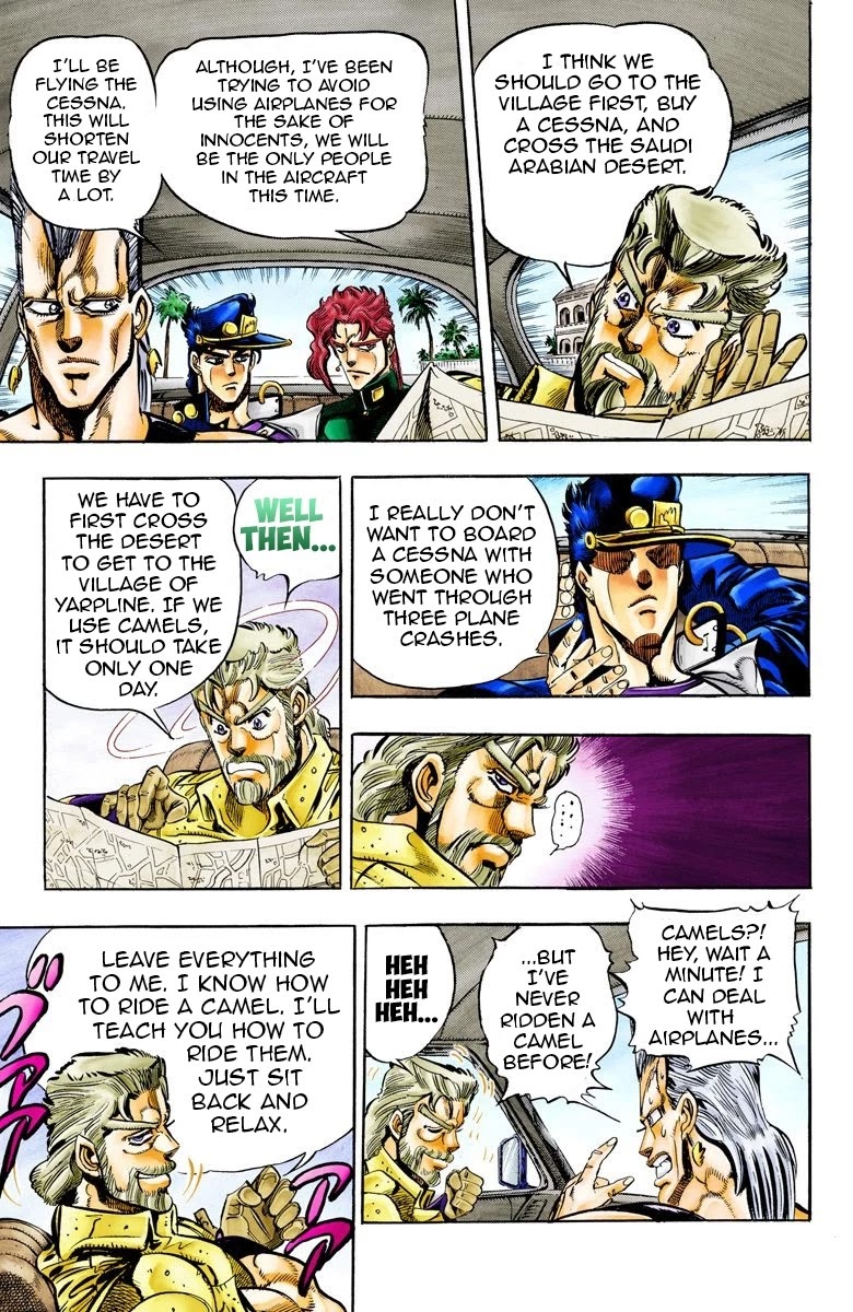 JoJo's Bizarre Adventure Part 3 - Stardust Crusaders (Official Colored) Chapter 53 page 4 - Chapter 53: The Sun Part 1