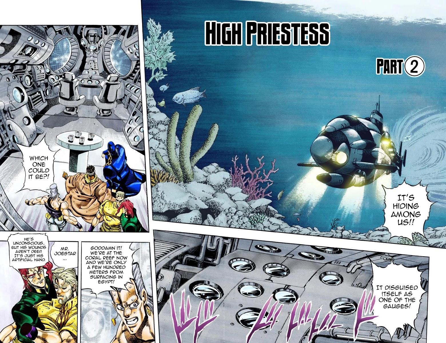 JoJo's Bizarre Adventure Part 3 - Stardust Crusaders (Official Colored) Chapter 67 page 2 - Chapter 67: High Priestess Part 2