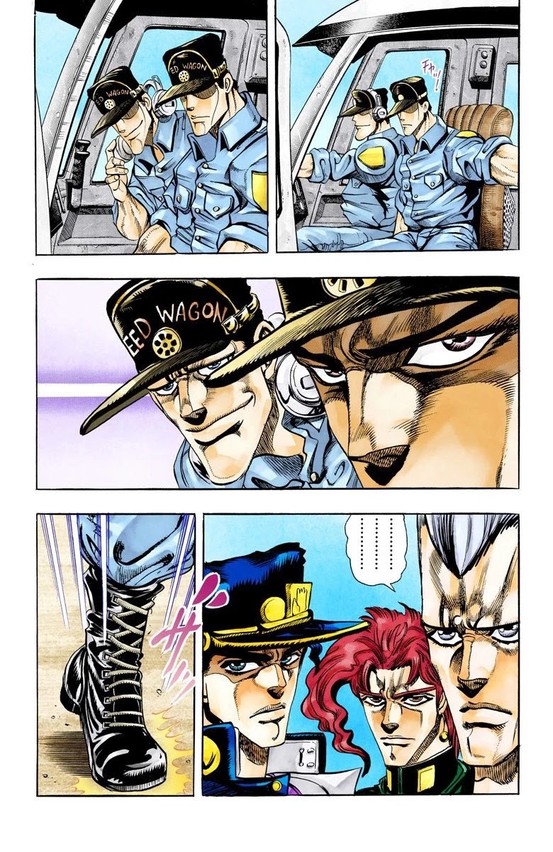 JoJo's Bizarre Adventure Part 3 - Stardust Crusaders (Official Colored) Chapter 70 page 8 - Chapter 70: 'The Fool' Iggy and 'Geb' N'doul Part 1