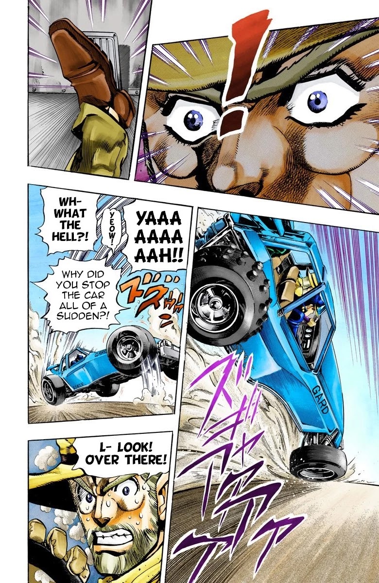 JoJo's Bizarre Adventure Part 3 - Stardust Crusaders (Official Colored) Chapter 71 page 10 - Chapter 71: 'The Fool' Iggy and 'Geb' N'doul Part 2