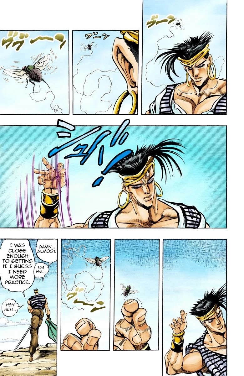 JoJo's Bizarre Adventure Part 3 - Stardust Crusaders (Official Colored) Chapter 71 page 7 - Chapter 71: 'The Fool' Iggy and 'Geb' N'doul Part 2