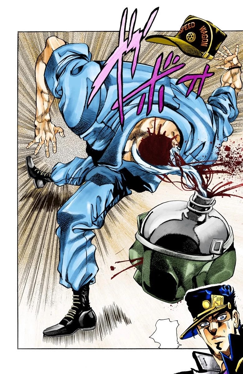 JoJo's Bizarre Adventure Part 3 - Stardust Crusaders (Official Colored) Chapter 72 page 1 - Chapter 72: 'The Fool' Iggy and 'Geb' N'doul Part 3