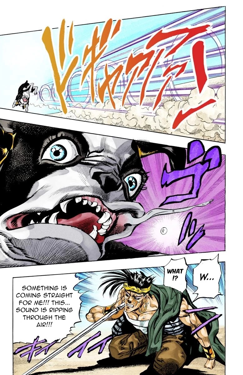 JoJo's Bizarre Adventure Part 3 - Stardust Crusaders (Official Colored) Chapter 74 page 14 - Chapter 74: 'The Fool' Iggy and 'Geb' N'doul Part 5