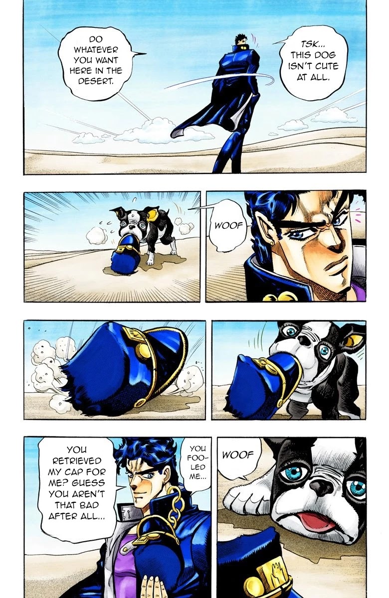 JoJo's Bizarre Adventure Part 3 - Stardust Crusaders (Official Colored) Chapter 75 page 16 - Chapter 75: 'The Fool' Iggy and 'Geb' N'doul Part 6