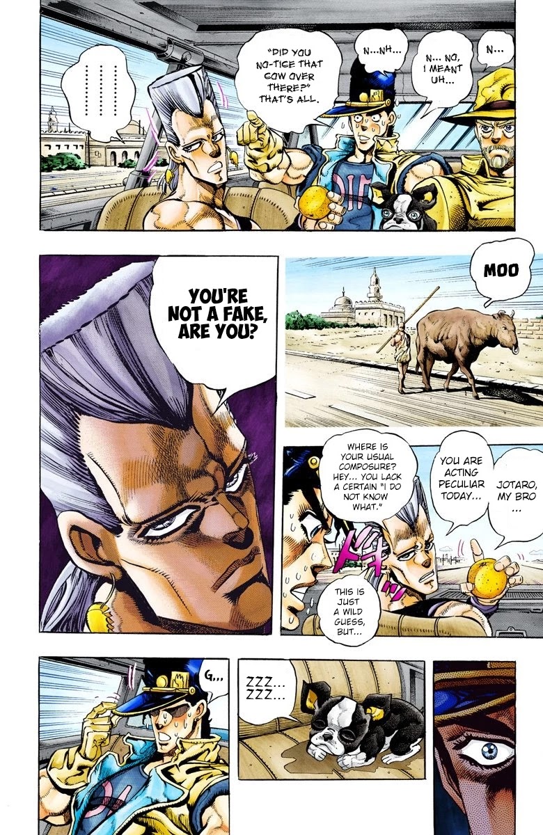 JoJo's Bizarre Adventure Part 3 - Stardust Crusaders (Official Colored) Chapter 78 page 12 - Chapter 78: Khnum Oingo and Thoth Boingo Part 3