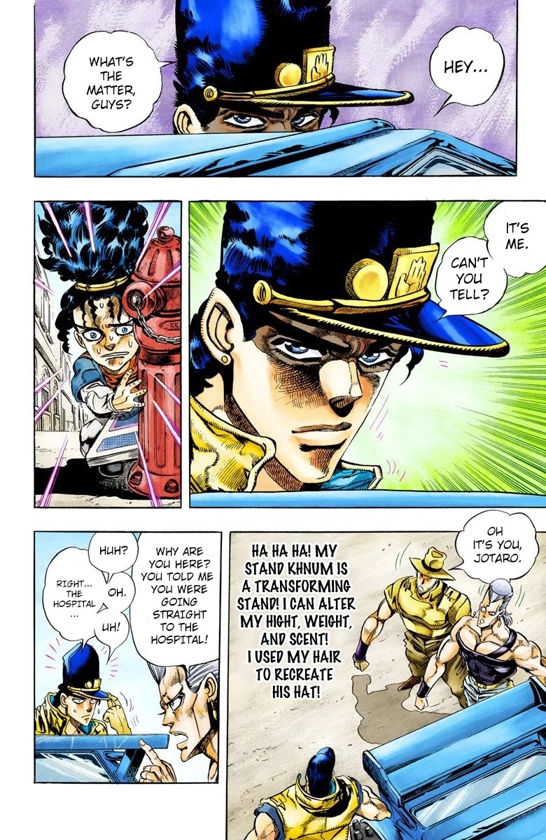 JoJo's Bizarre Adventure Part 3 - Stardust Crusaders (Official Colored) Chapter 78 page 6 - Chapter 78: Khnum Oingo and Thoth Boingo Part 3
