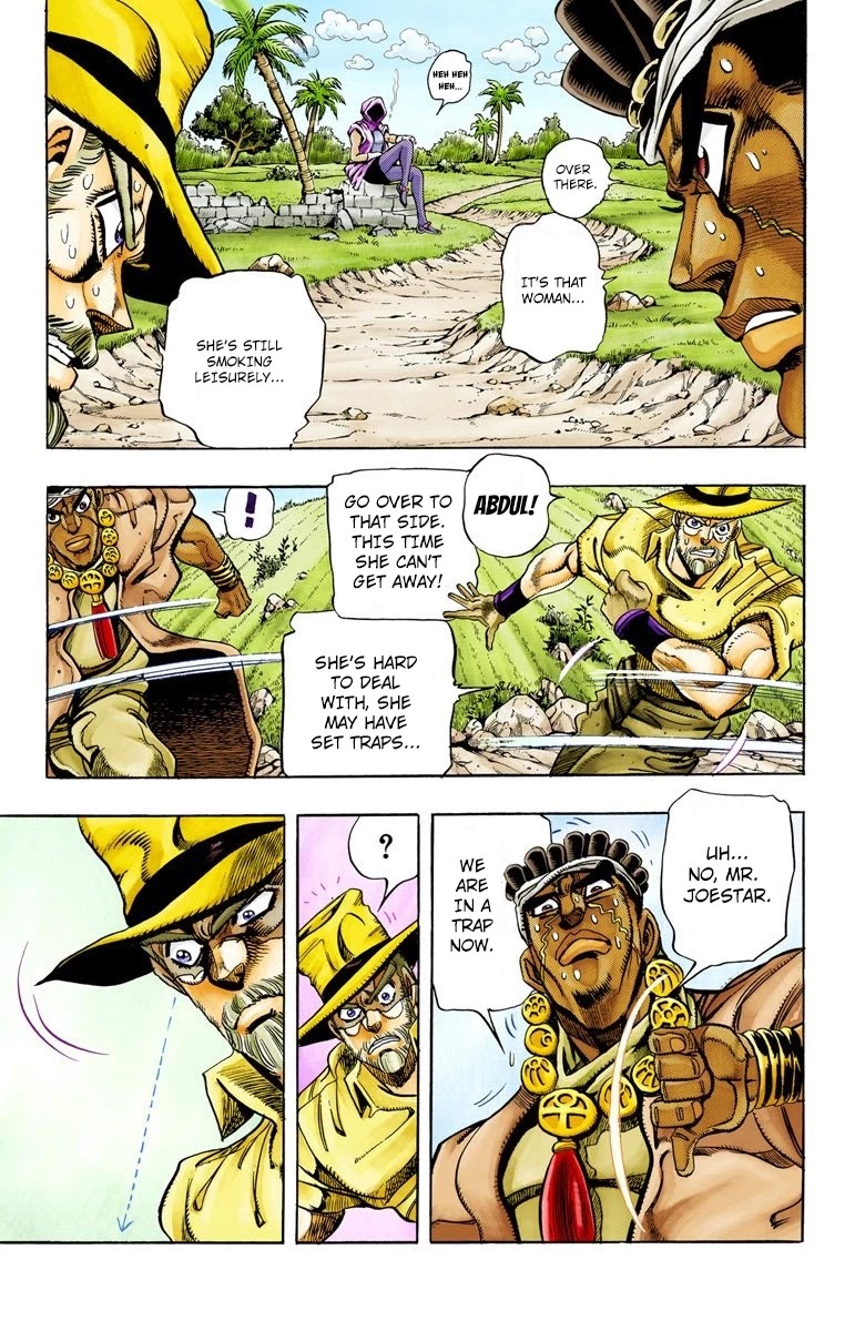 JoJo's Bizarre Adventure Part 3 - Stardust Crusaders (Official Colored) Chapter 89 page 12 - Chapter 89: 'Bast' Mariah Part 4