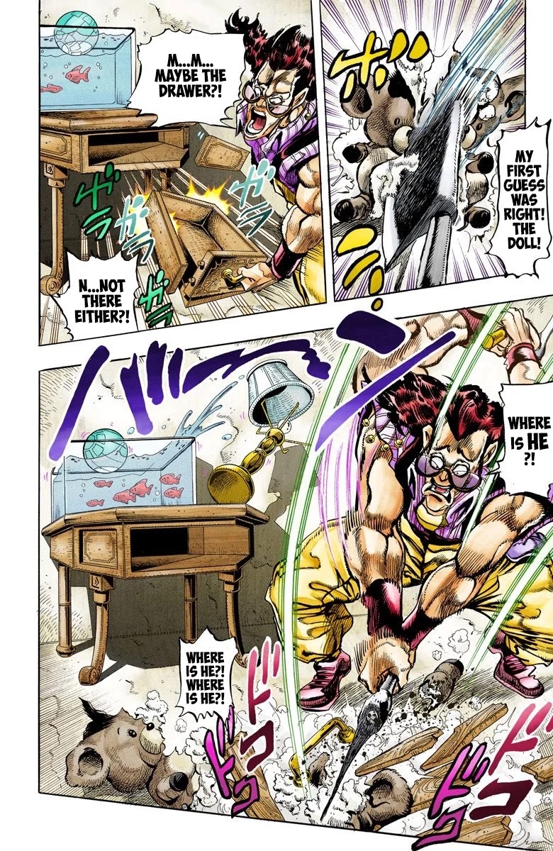 JoJo's Bizarre Adventure Part 3 - Stardust Crusaders (Official Colored) Chapter 95 page 14 - Chapter 95: 'Sethan' Alessi Part 4