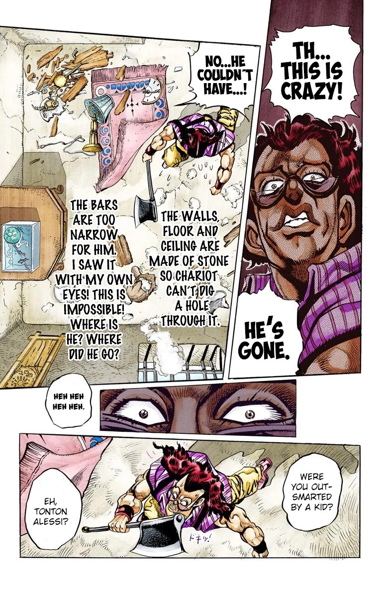 JoJo's Bizarre Adventure Part 3 - Stardust Crusaders (Official Colored) Chapter 95 page 15 - Chapter 95: 'Sethan' Alessi Part 4
