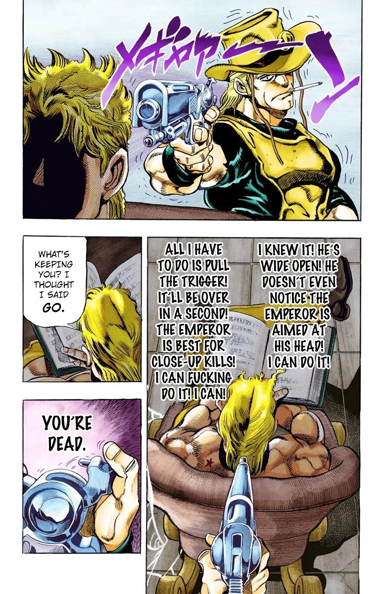JoJo's Bizarre Adventure Part 3 - Stardust Crusaders (Official Colored) Chapter 97 page 13 - Chapter 97: Shooting Dio