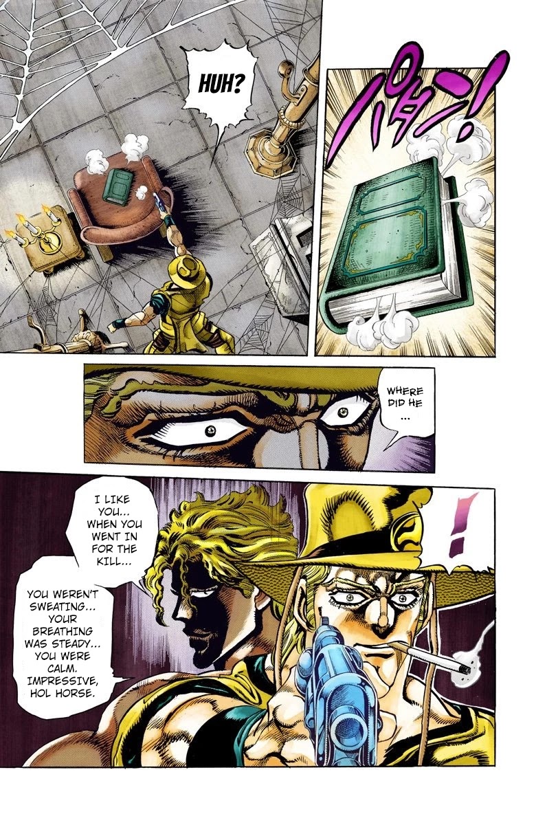 JoJo's Bizarre Adventure Part 3 - Stardust Crusaders (Official Colored) Chapter 97 page 15 - Chapter 97: Shooting Dio