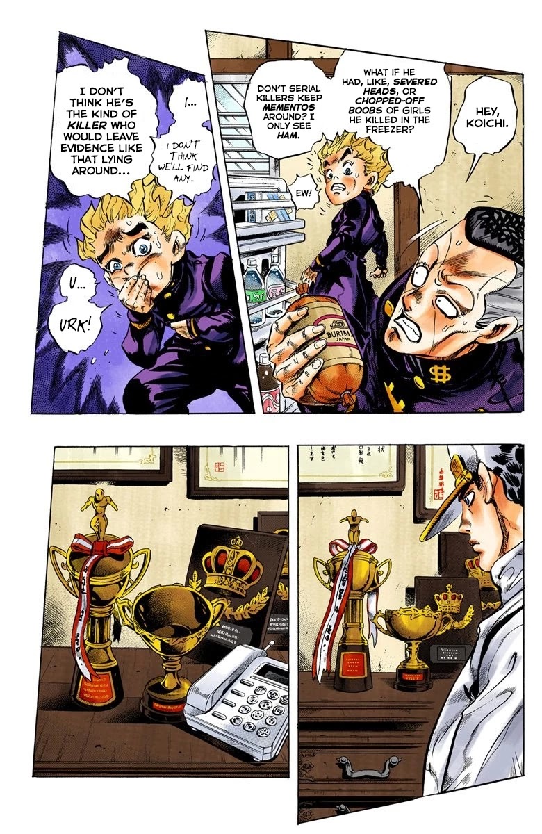 JoJo's Bizarre Adventure Part 4 - Diamond is Unbreakable (Official Colored) Chapter 100 page 6 - Chapter 100: Atom Heart Father - Part 1