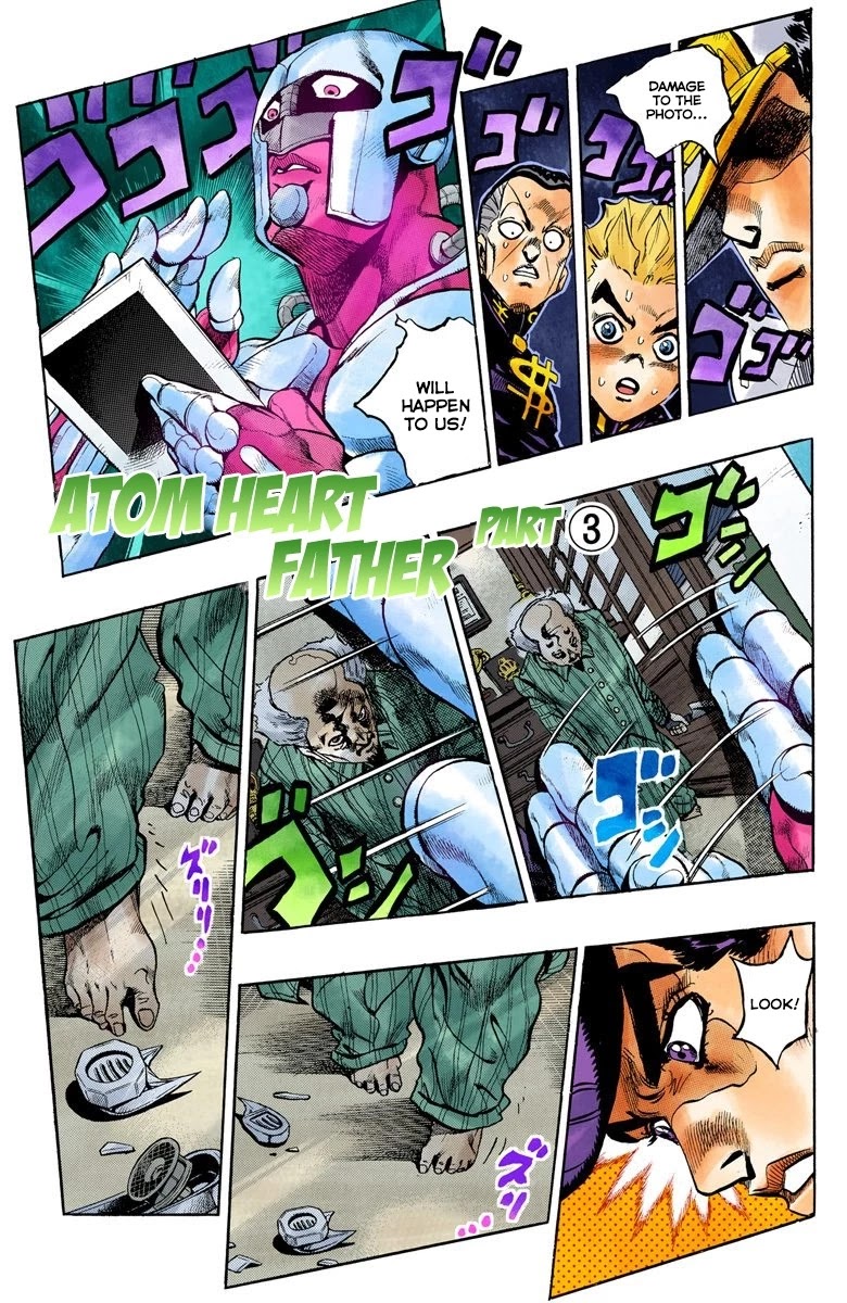 JoJo's Bizarre Adventure Part 4 - Diamond is Unbreakable (Official Colored) Chapter 102 page 2 - Chapter 102: Atom Heart Father - Part 3