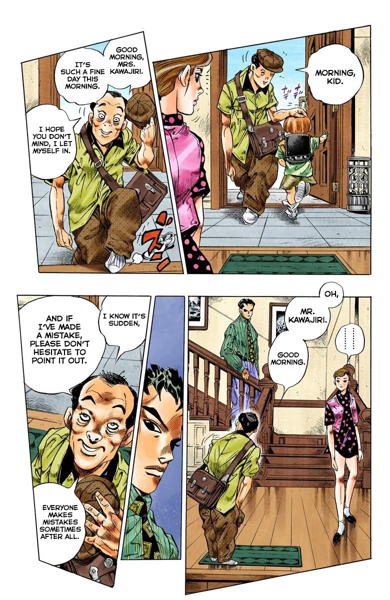 JoJo's Bizarre Adventure Part 4 - Diamond is Unbreakable (Official Colored) Chapter 105 page 11 - Chapter 105: Yoshikage Kira's New Life Part 1