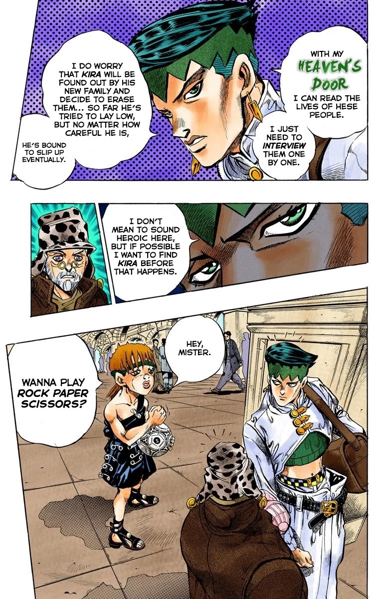 JoJo's Bizarre Adventure Part 4 - Diamond is Unbreakable (Official Colored) Chapter 106 page 12 - Chapter 106: RPS Kid is Coming! Part 1