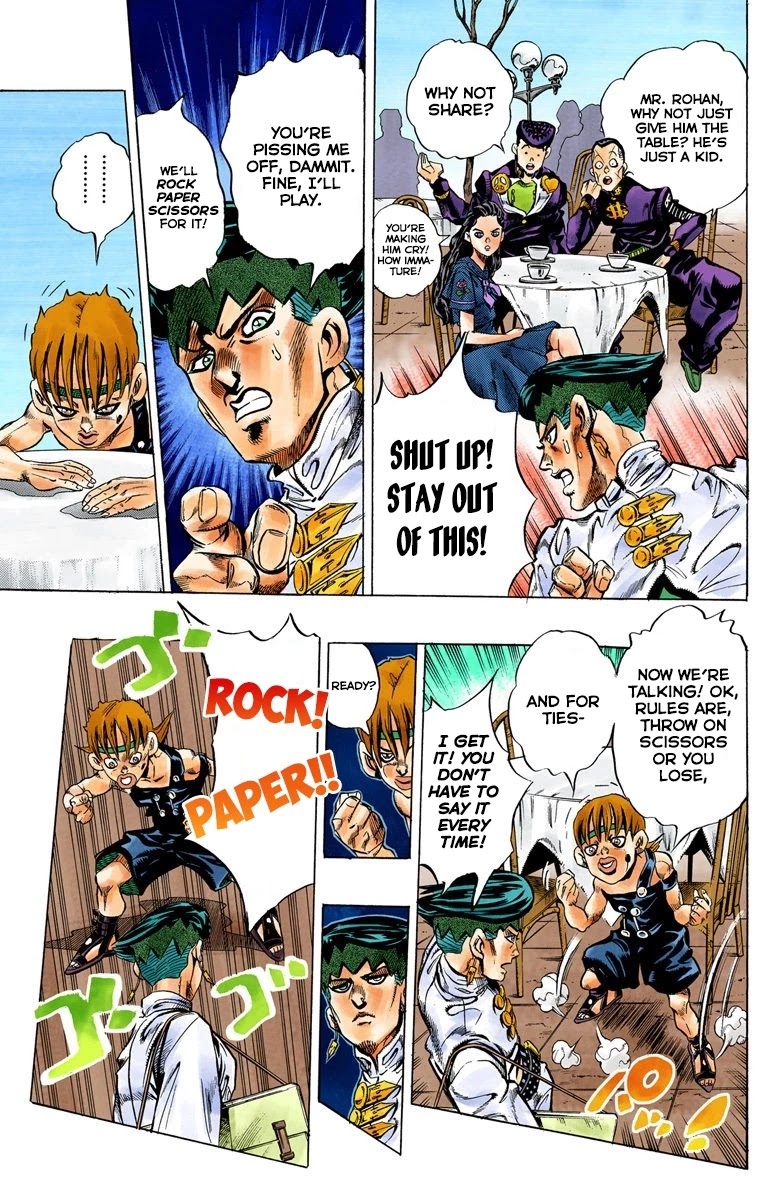 JoJo's Bizarre Adventure Part 4 - Diamond is Unbreakable (Official Colored) Chapter 107 page 14 - Chapter 107: RPS Kid is Coming! Part 2