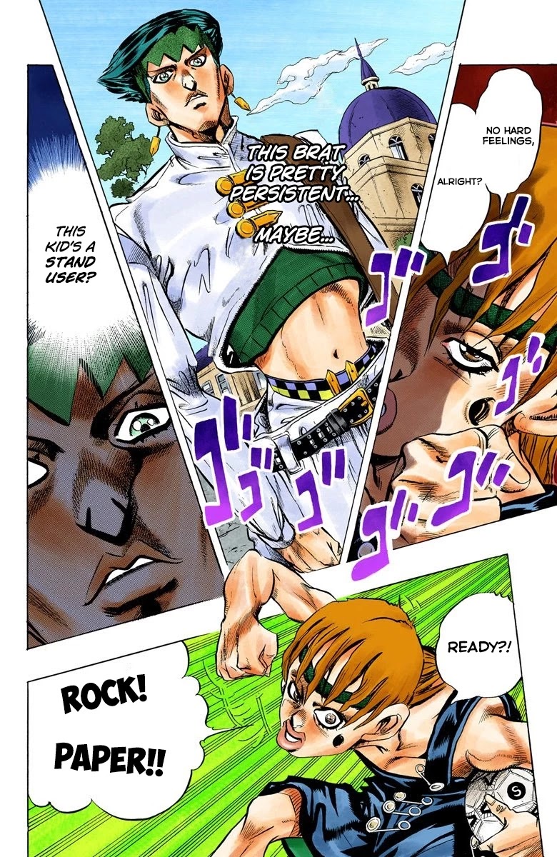 JoJo's Bizarre Adventure Part 4 - Diamond is Unbreakable (Official Colored) Chapter 107 page 3 - Chapter 107: RPS Kid is Coming! Part 2