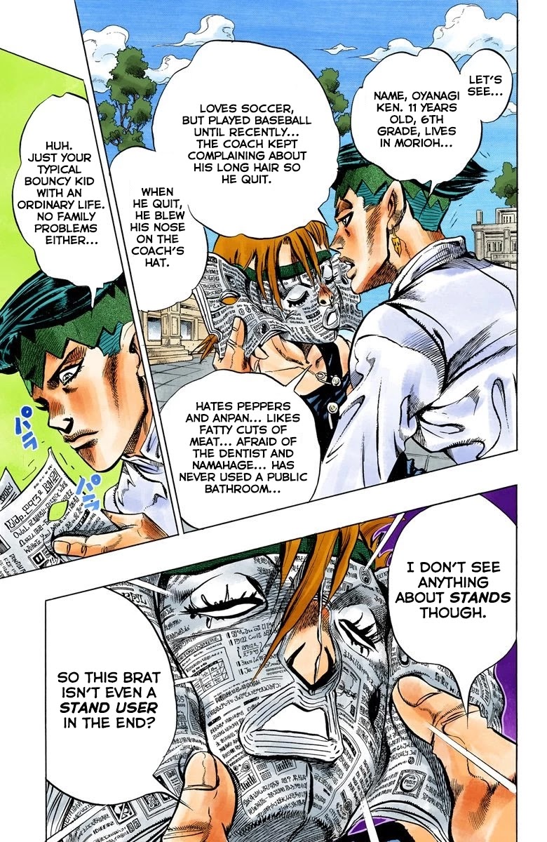 JoJo's Bizarre Adventure Part 4 - Diamond is Unbreakable (Official Colored) Chapter 107 page 6 - Chapter 107: RPS Kid is Coming! Part 2