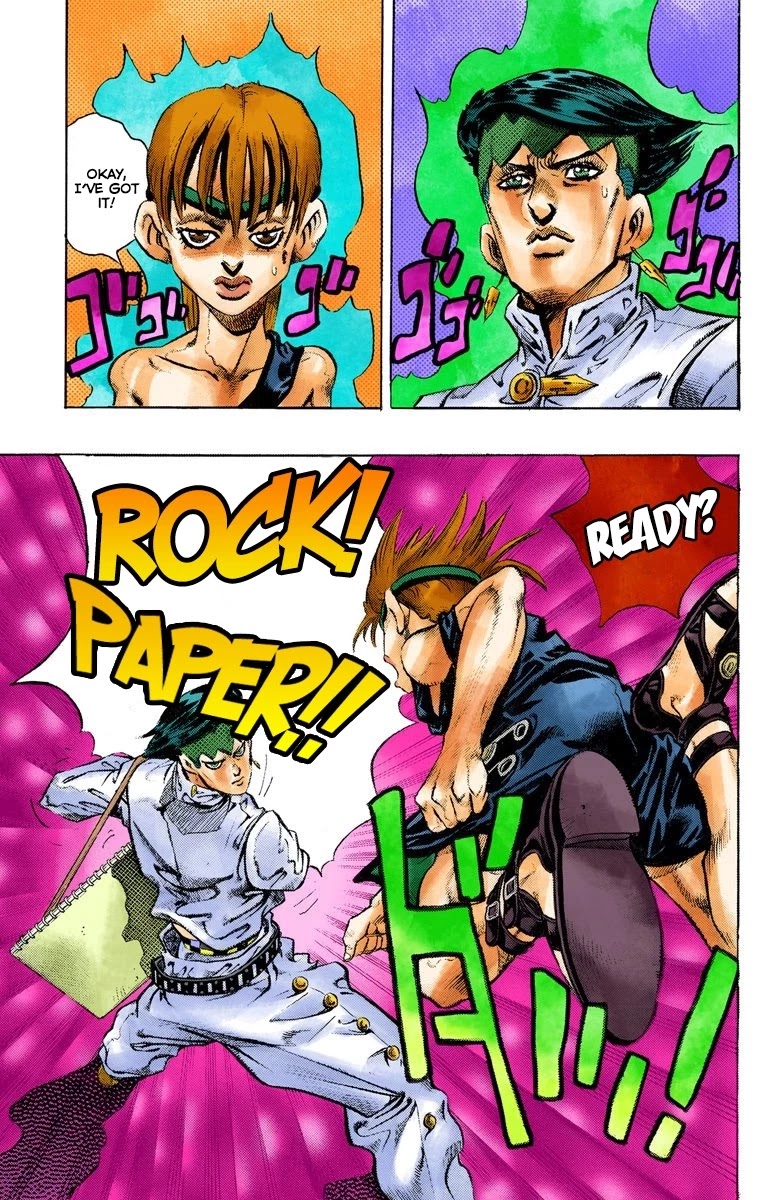 JoJo's Bizarre Adventure Part 4 - Diamond is Unbreakable (Official Colored) Chapter 108 page 18 - Chapter 108: RPS Kid is Coming! Part 3
