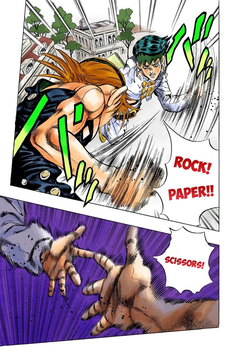JoJo's Bizarre Adventure Part 4 - Diamond is Unbreakable (Official Colored) Chapter 109 page 15 - Chapter 109: RPS Kid is Coming! Part 4