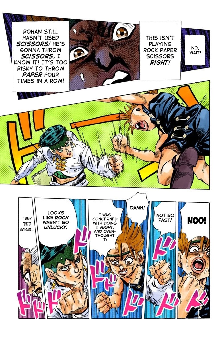 JoJo's Bizarre Adventure Part 4 - Diamond is Unbreakable (Official Colored) Chapter 109 page 19 - Chapter 109: RPS Kid is Coming! Part 4