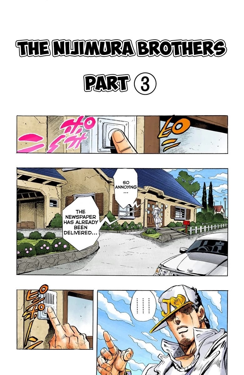 JoJo's Bizarre Adventure Part 4 - Diamond is Unbreakable (Official Colored) Chapter 11 page 2 - Chapter 11: The Nijimura Brothers - Part 3