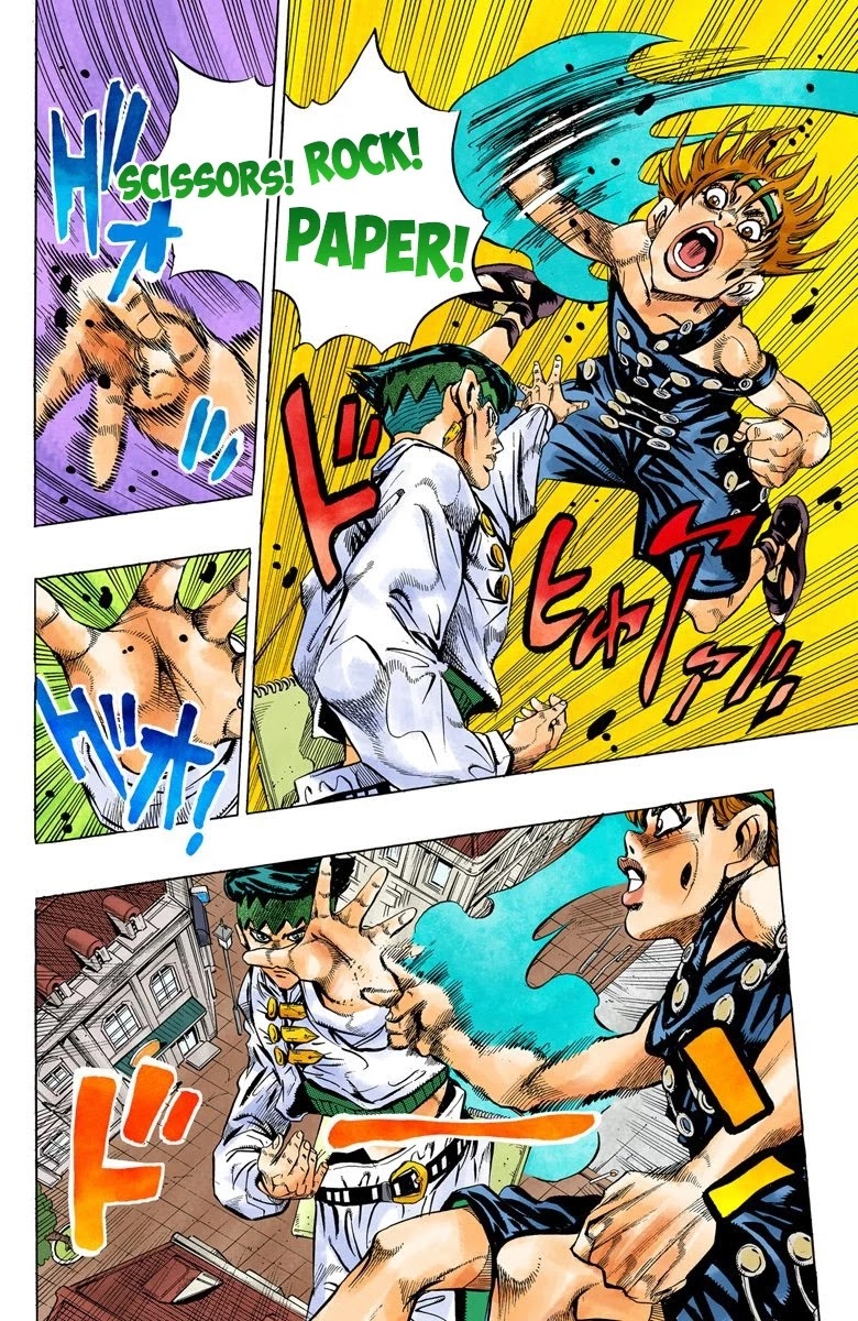 JoJo's Bizarre Adventure Part 4 - Diamond is Unbreakable (Official Colored) Chapter 110 page 17 - Chapter 110: RPS Kid is Coming! Part 5