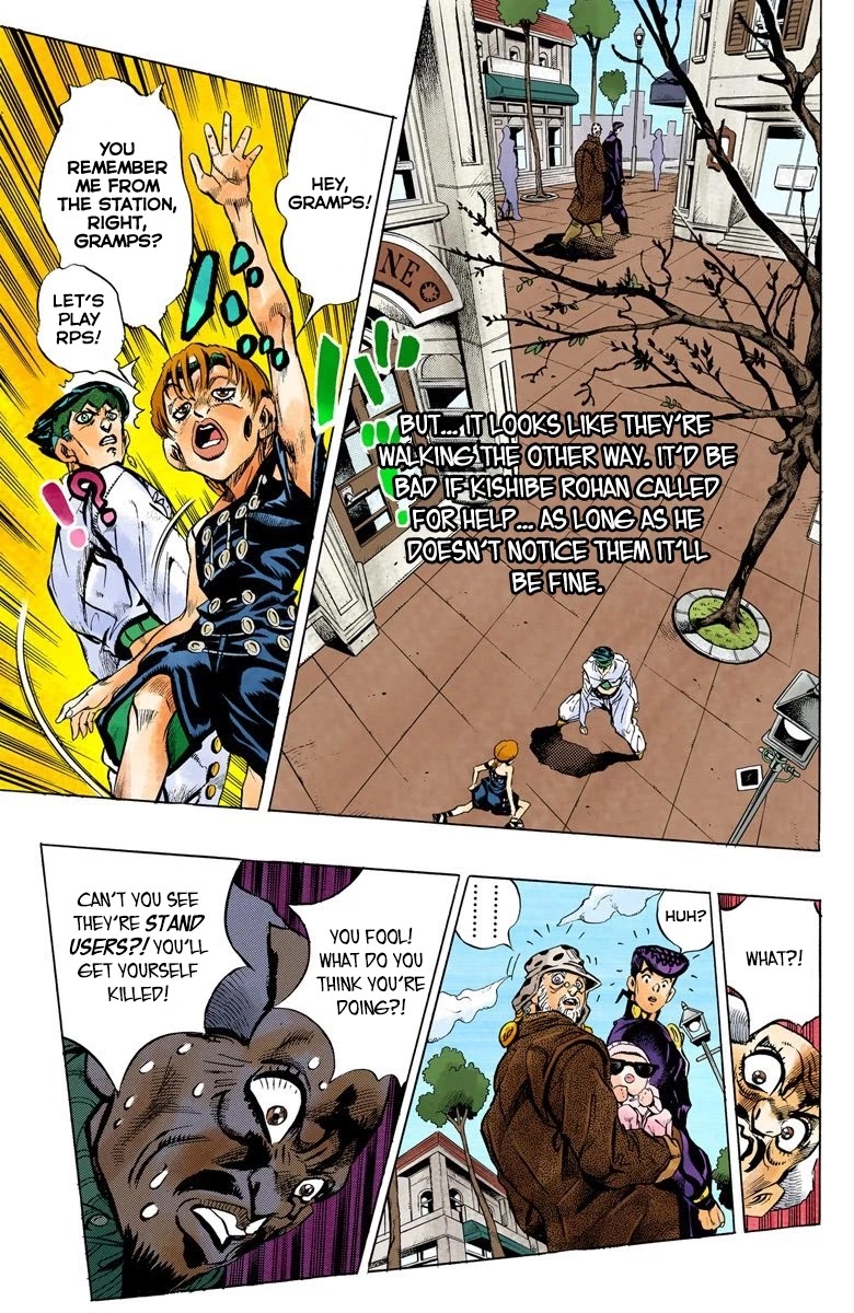 JoJo's Bizarre Adventure Part 4 - Diamond is Unbreakable (Official Colored) Chapter 110 page 4 - Chapter 110: RPS Kid is Coming! Part 5