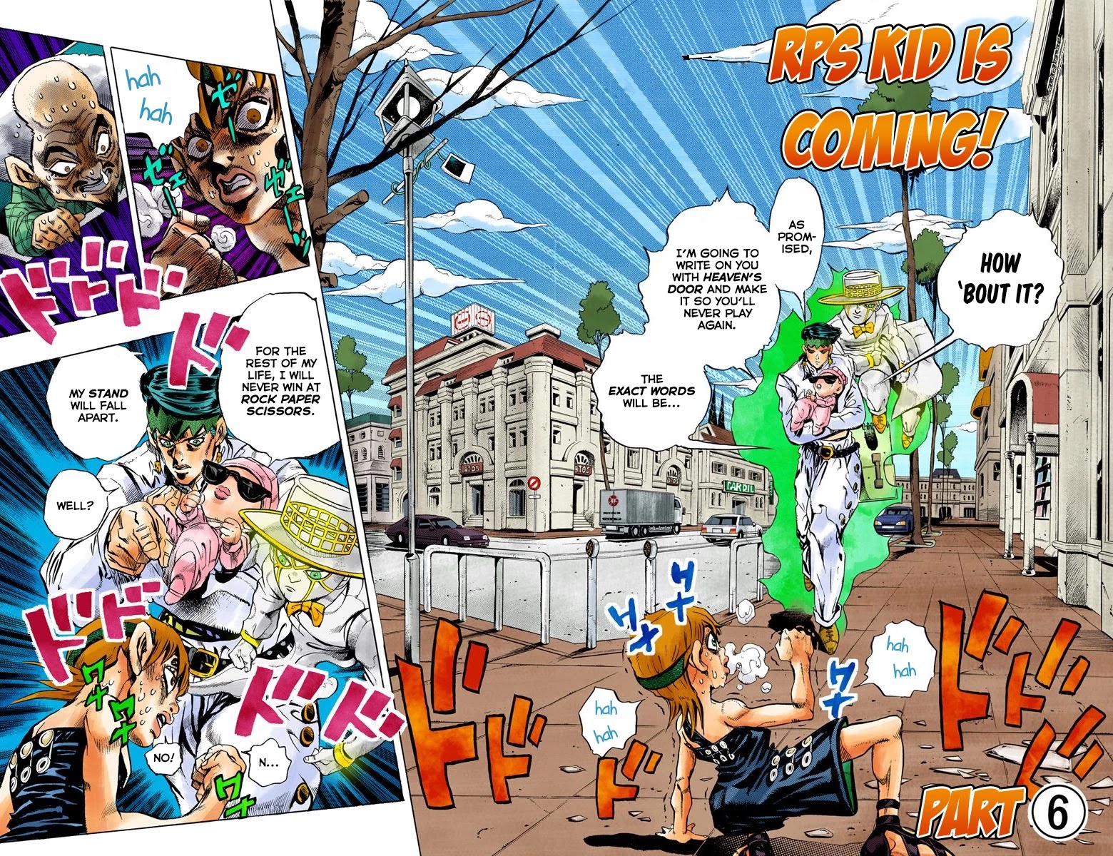 JoJo's Bizarre Adventure Part 4 - Diamond is Unbreakable (Official Colored) Chapter 111 page 1 - Chapter 111: RPS Kid is Coming! Part 6