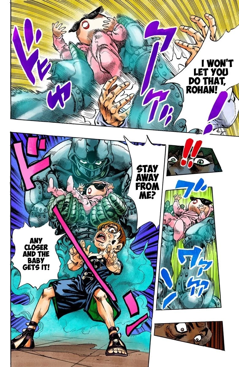 JoJo's Bizarre Adventure Part 4 - Diamond is Unbreakable (Official Colored) Chapter 111 page 2 - Chapter 111: RPS Kid is Coming! Part 6
