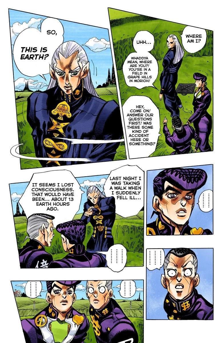 JoJo's Bizarre Adventure Part 4 - Diamond is Unbreakable (Official Colored) Chapter 113 page 13 - Chapter 113: I am an Alien! Part 1