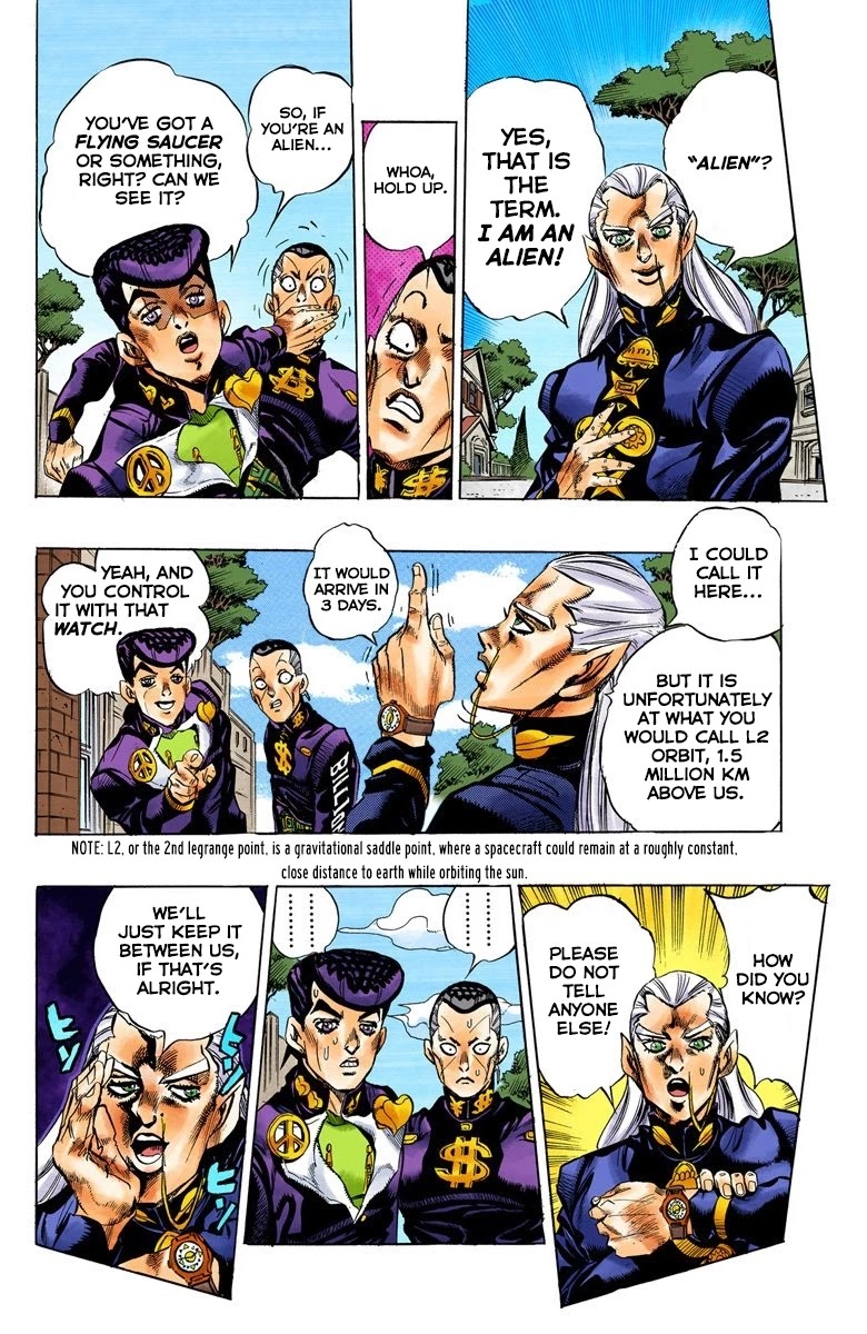 JoJo's Bizarre Adventure Part 4 - Diamond is Unbreakable (Official Colored) Chapter 114 page 7 - Chapter 114: I am an Alien! Part 2